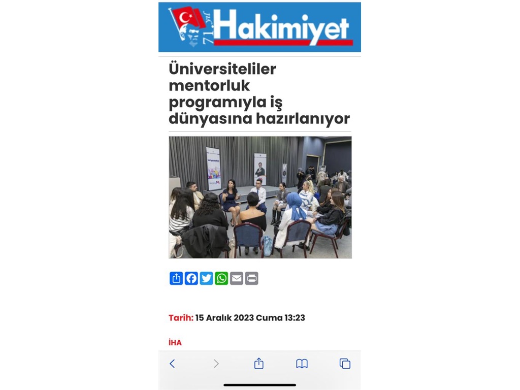 Tersine Mentörlük Programı - Hakimiyet Gazetesi