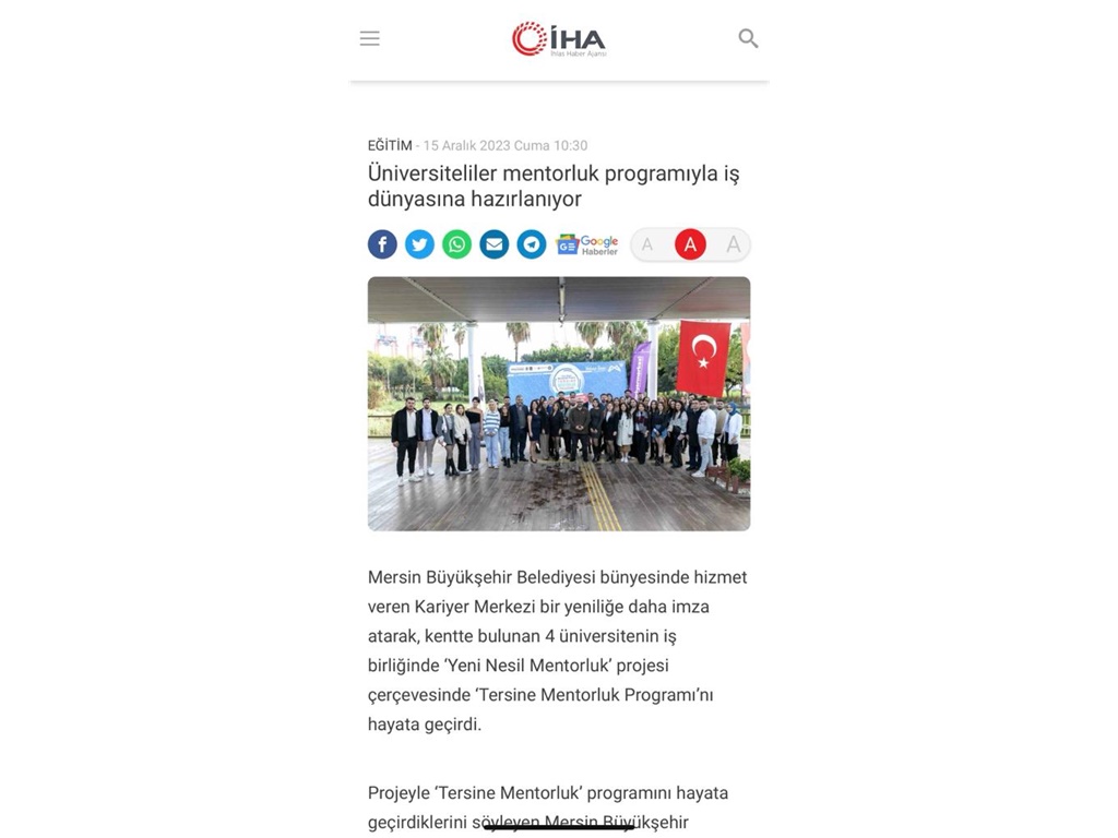 Tersine Mentörlük Programı - İHA