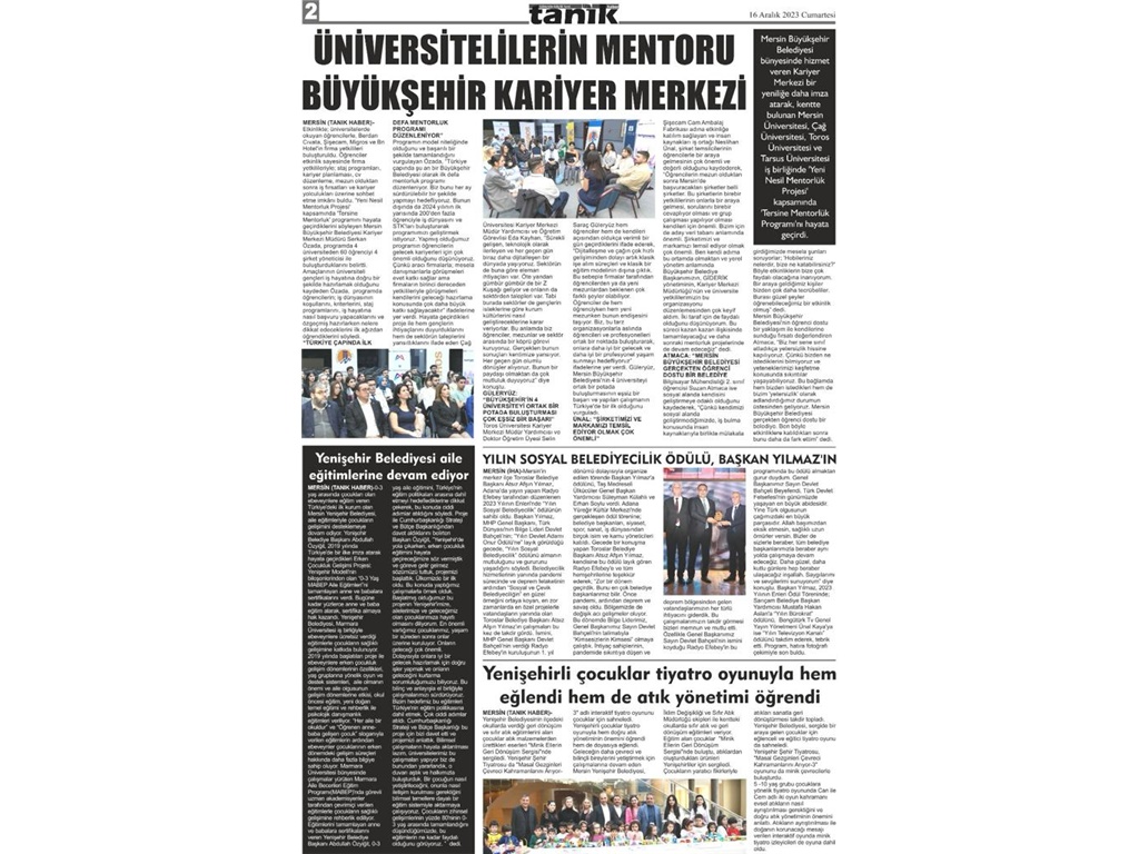 Tersine Mentörlük Programı - Tanık Gazetesi