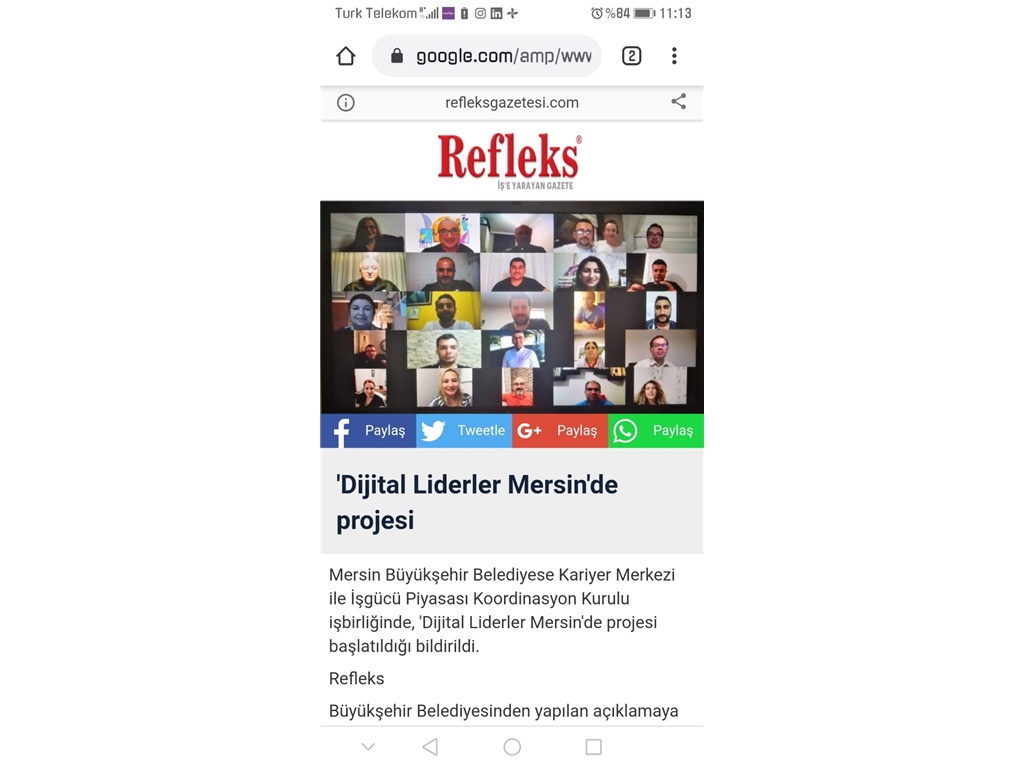 DİJİTAL LİDERLER MERSİN'DE (REFLEKS GAZETESİ)