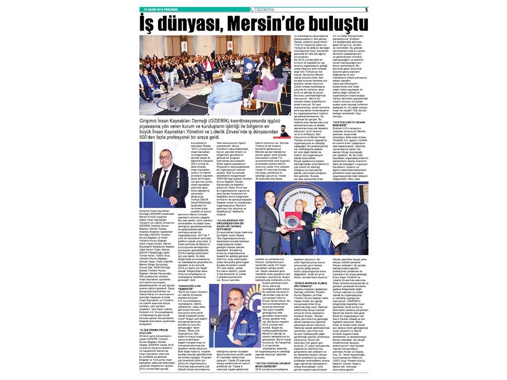 İŞ DÜNYASI MERSİN'DE BULUŞTU