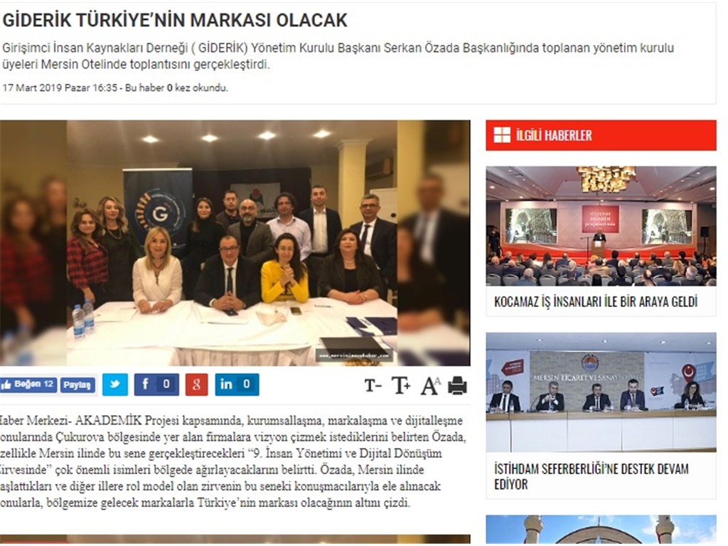 GİDERİK TÜRKİYE'NİN MARKASI OLACAK