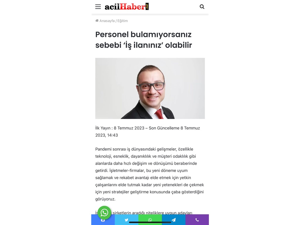 PERSONEL BULAMIYORSANIZ SEBEBİ İŞ İLANLARI OLABİLİR-ACİL HABER