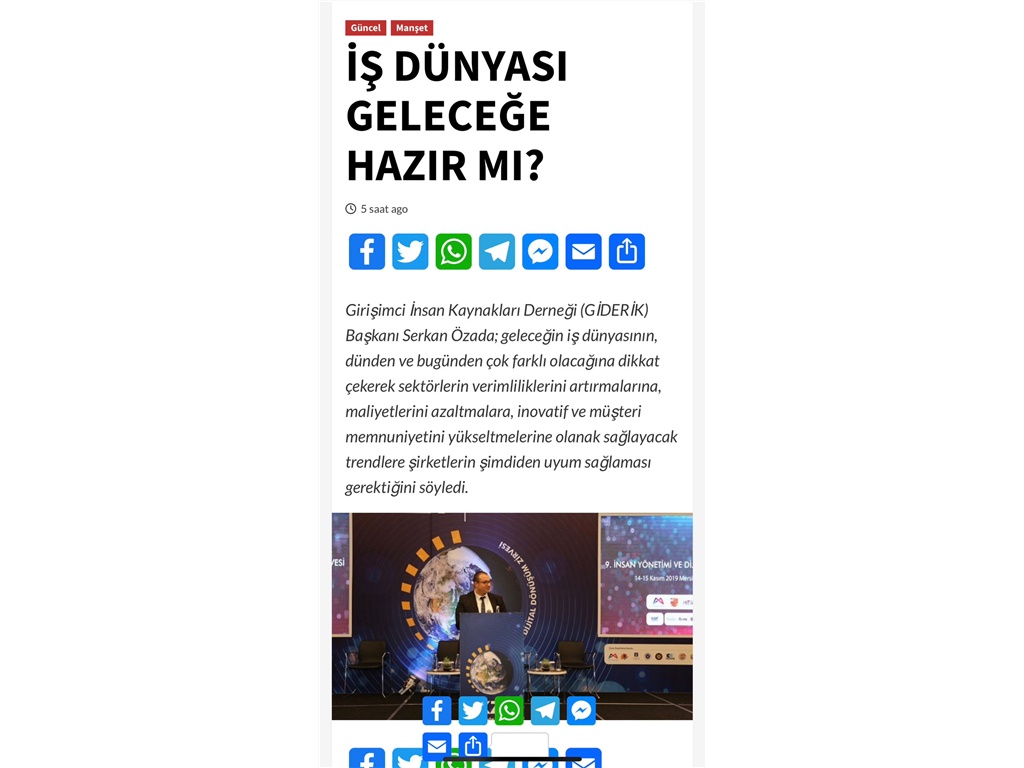 İŞ DÜNYASI GELECEĞE HAZIR MI? ACİL HABER