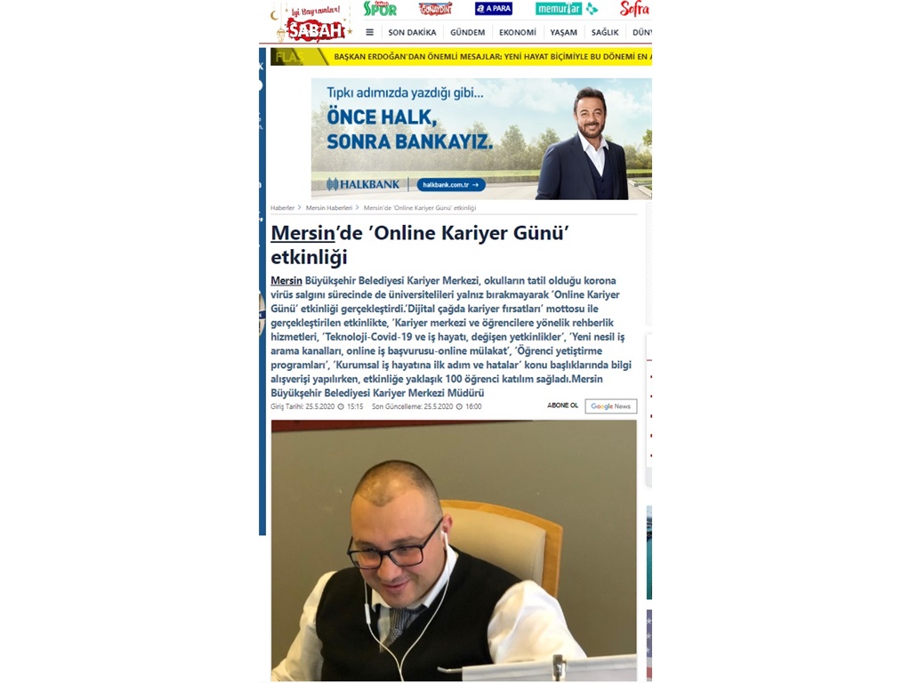 ONLINE EĞİTİMLERLE PROFESYONELLER BULUŞUYOR -Sabah Gazetesi