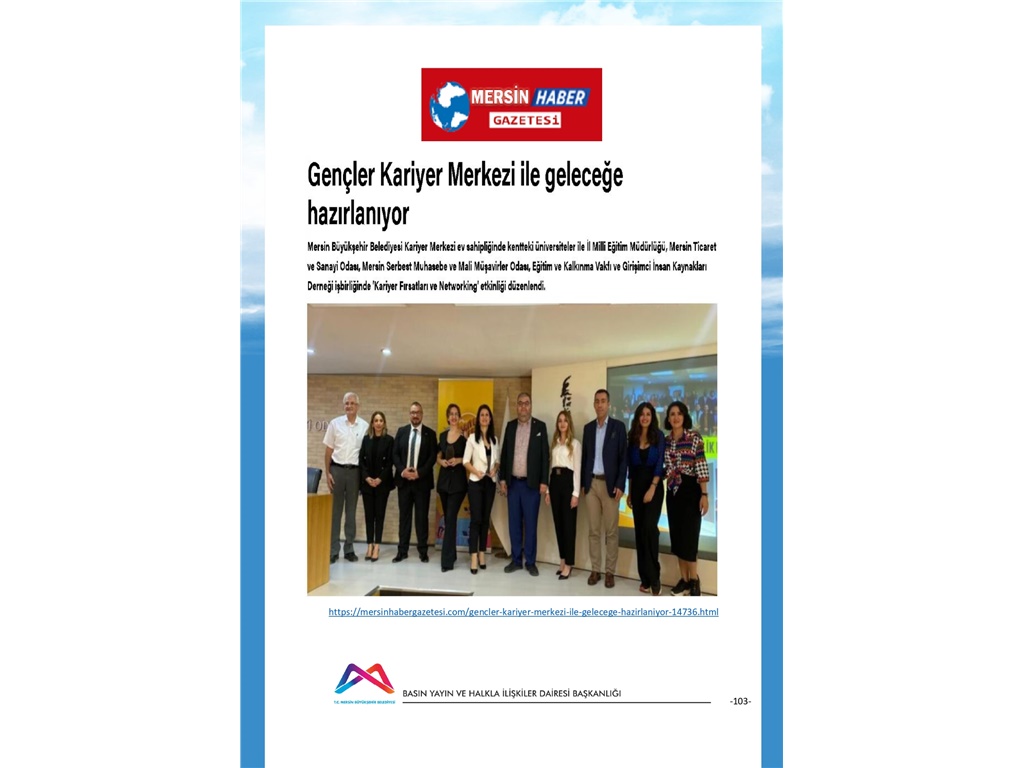 KARİYER FIRSATLARI ve NETWORKING ETKİNLİĞİ-MERSİN HABER