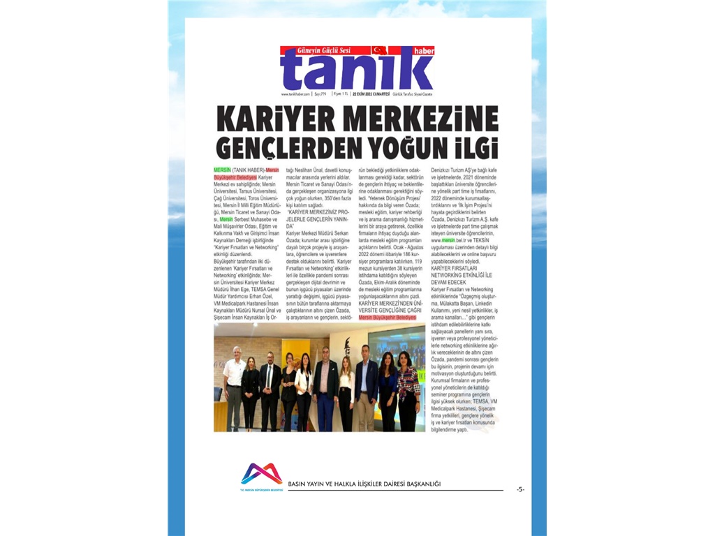 KARİYER FIRSATLARI ve NETWORKING ETKİNLİĞİ-TANIK