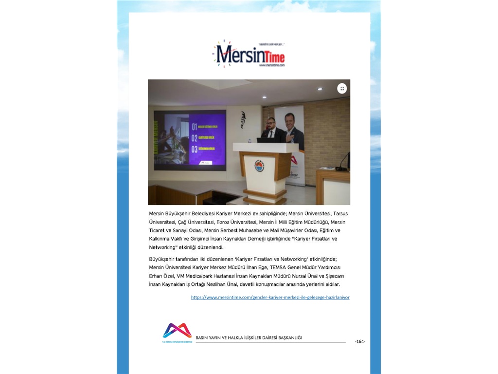 KARİYER FIRSATLARI ve NETWORKING ETKİNLİĞİ-MERSİNTIME