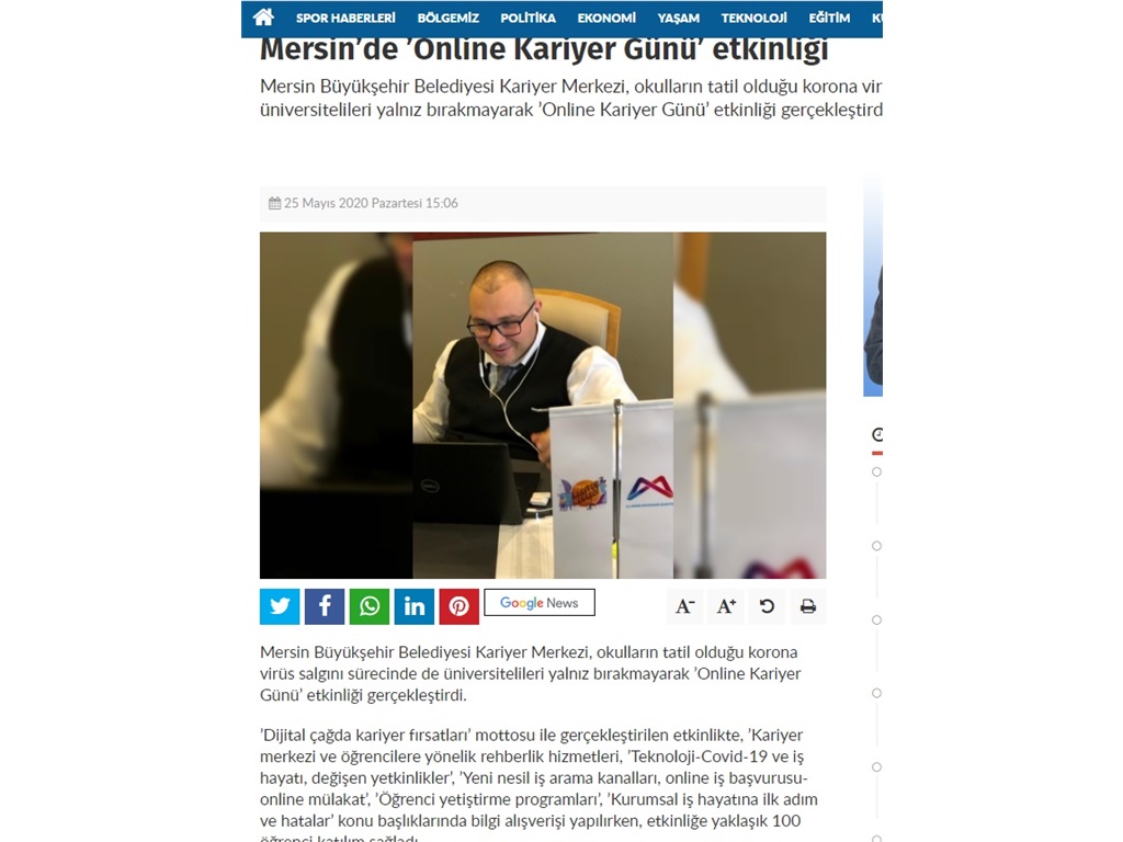 MERSİN'DE BİR İLK -ONLINE KARİYER GÜNÜ (Basındarize)