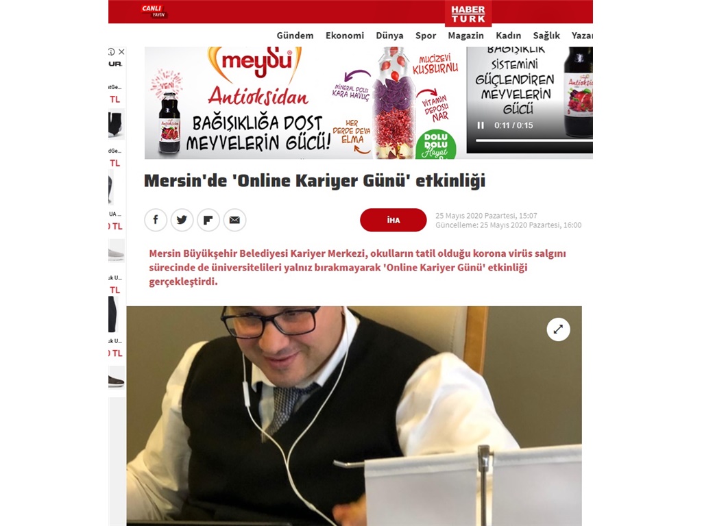 MERSİN'DE BİR İLK -ONLINE KARİYER GÜNÜ (Habertürk)