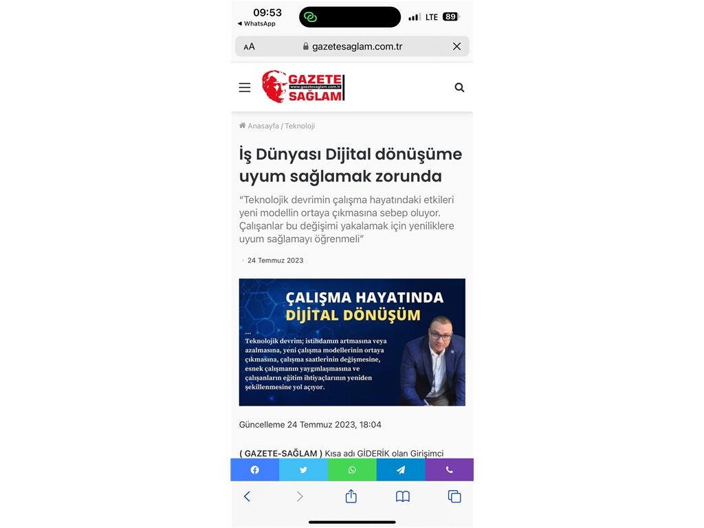 DİJİTAL DÖNÜŞÜME UYUM SAĞLAMAK- Gazete Sağlam