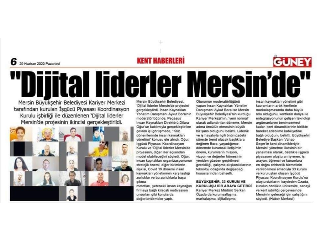 DİJİTAL LİDERLER MERSİN'DE PEGASUS  BULUŞMASI