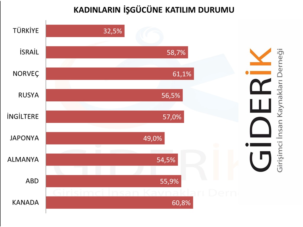 2016 DÖNEMİ KADINLARIN İŞ GÜCÜNE KATILIM DURUMU