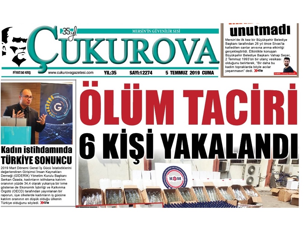 KADIN İSTİHDAMINDA TÜRKİYE SONUNCU ( Çukurova Gazetesi)
