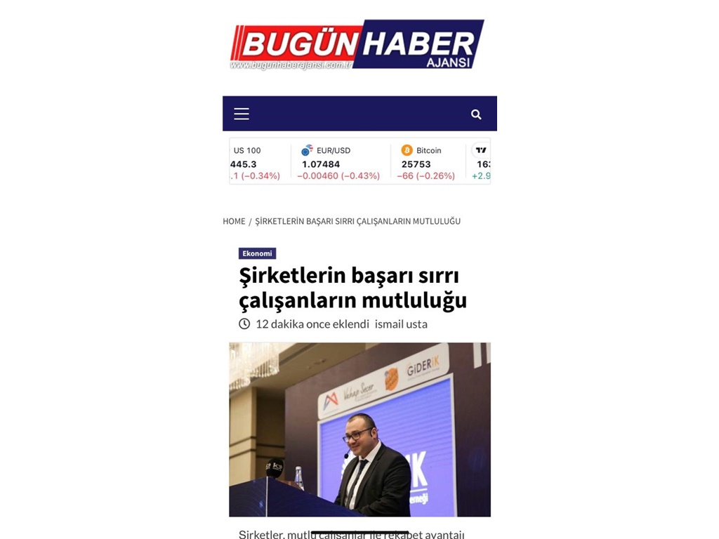 ÇALIŞAN MUTLULUĞU- BUGÜN HABER