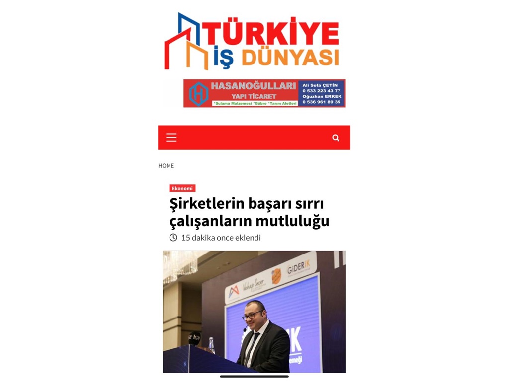 ÇALIŞAN MUTLULUĞU-TÜRKİYE İŞ DÜNYASI HABER