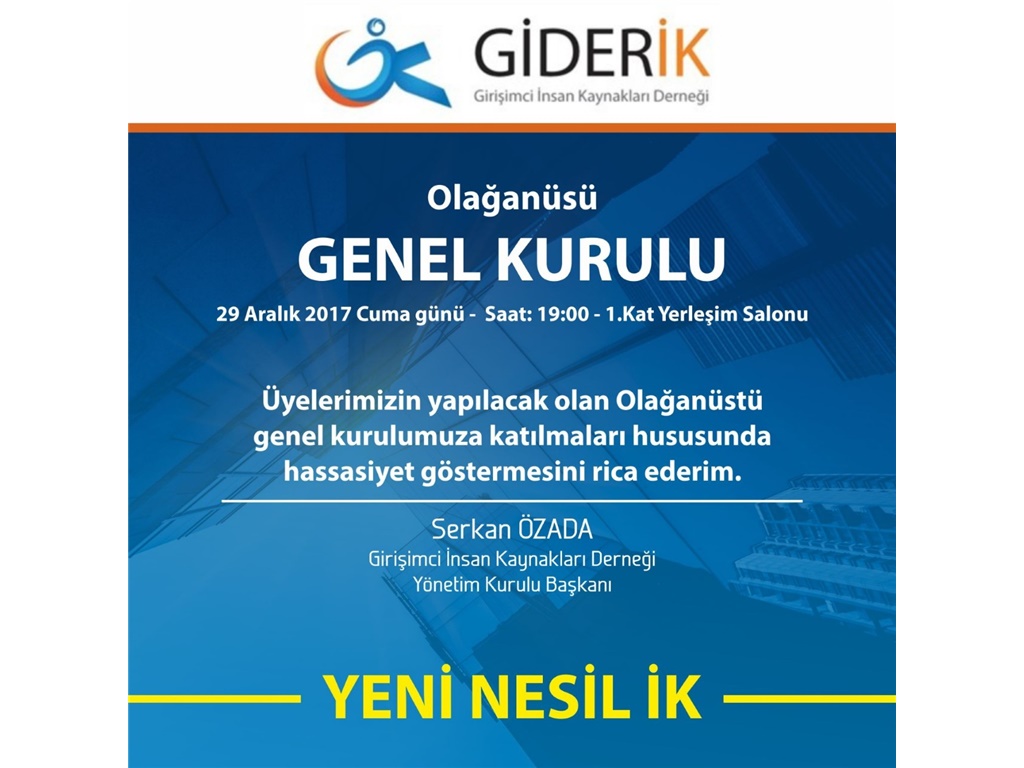 OLAĞANÜSTÜ GENEL KURUL ÇAĞRISI