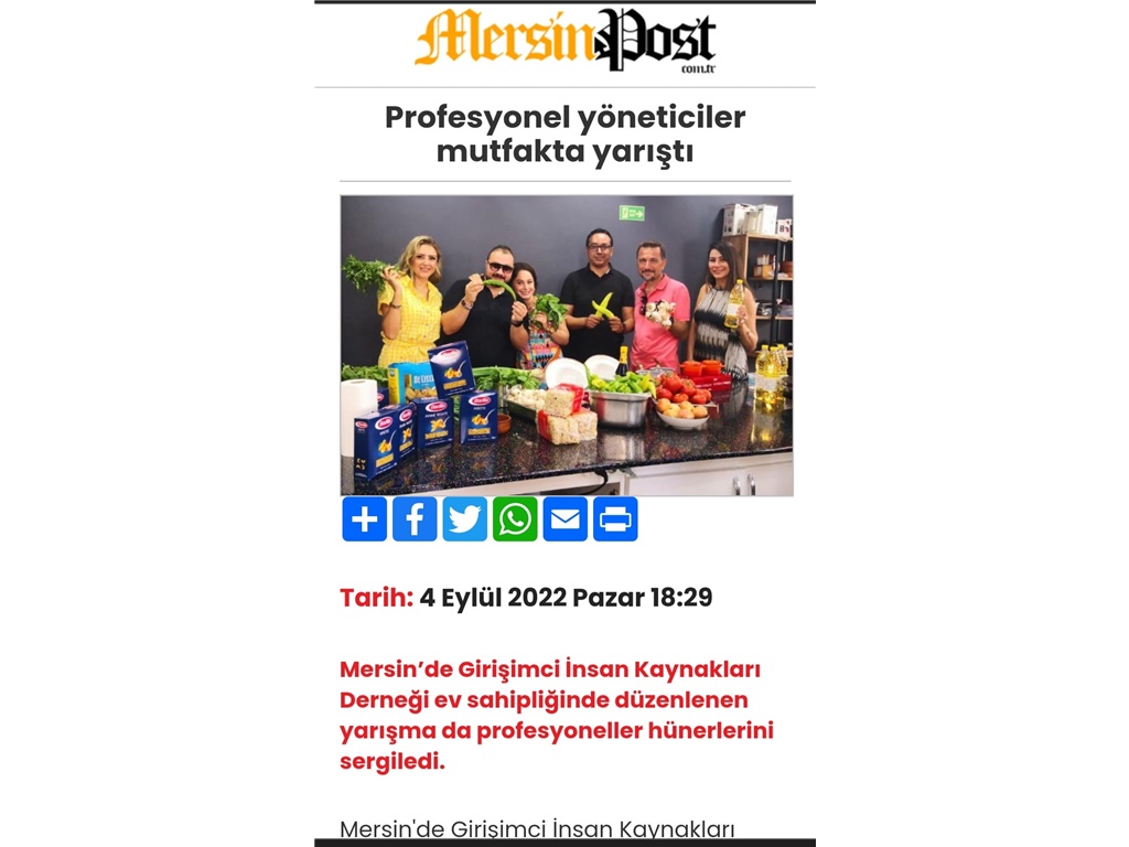 PROFESYONEL YÖNETİCİLER MUTFAKTA-MERSİNPOST