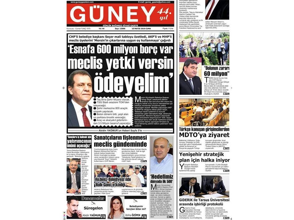 TARSUS ÜNİVERSİTE İLE İŞBİRLİĞİ PROTOKOLÜ İMZALANDI (Güney Gazetesi)